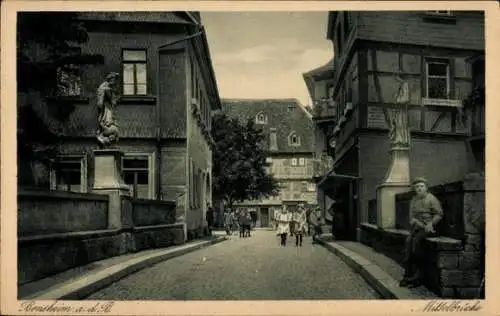Ak Bensheim an der Bergstraße Hessen, Mittelbrücke