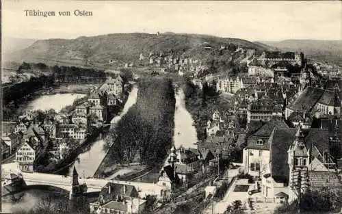 Ak Tübingen am Neckar, Gesamtansicht von Osten
