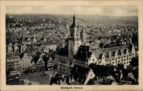 Ak Stuttgart in Württemberg, Rathaus
