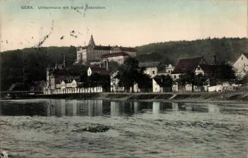 Ak Untermhaus Gera in Thüringen, Elster, Schloss Osterstein