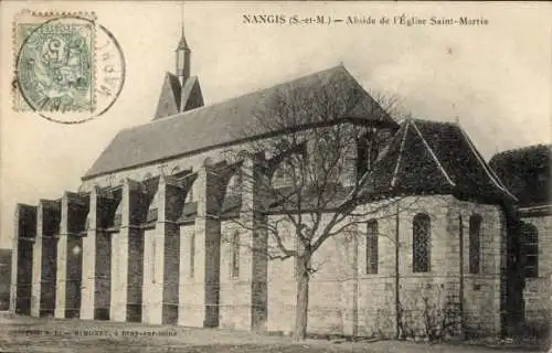 Ak Nangis Seine et Marne, Abside de l'Eglise Saint-Martin