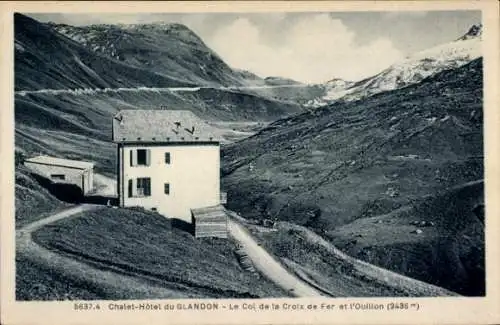 Ak Saint Colomban des Villards Savoie, Chalet Hotel du Glandon, Le Col de la Croix de Fer, l'Ouilion