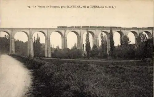 Ak Sainte Maure de Touraine Indre et Loire, Viaduc de Besnault