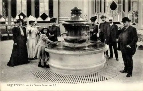 Ak Vittel Lothringen Vosges, La Source Salée