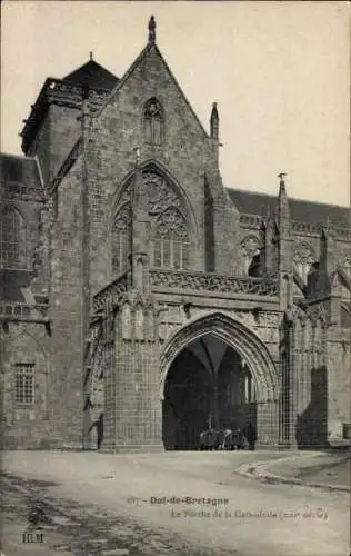 Ak Dol de Bretagne Ille et Vilaine, Kathedrale, Portal