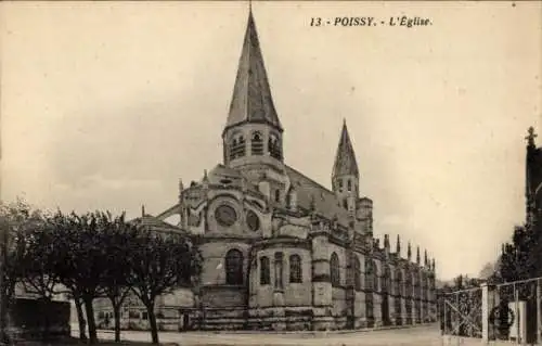 Ak Poissy Yvelines, Kirche