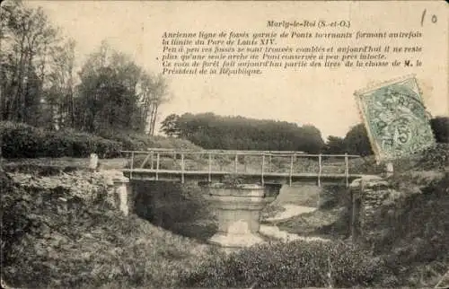 Ak Marly le Roi Yvelines, Ancienne ligne de fosses, Park