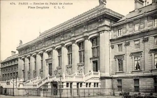 Ak Paris I Louvre, Palais de Justice, Place Dauphine