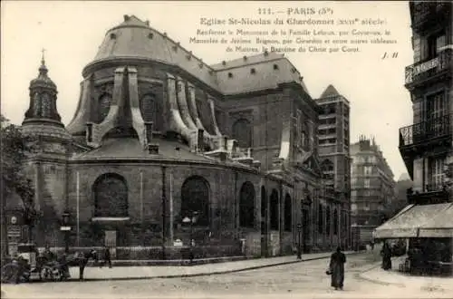 Ak Paris V, Kirche St-Nicolas-du-Chardonnet