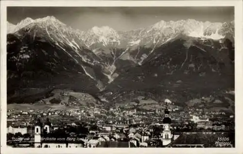 Ak Innsbruck in Tirol, Nordkette, Panorama, Blick vom Berg Isel