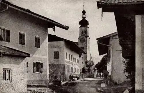 Ak Erl in Tirol, Gasthaus zur Post, Kirche