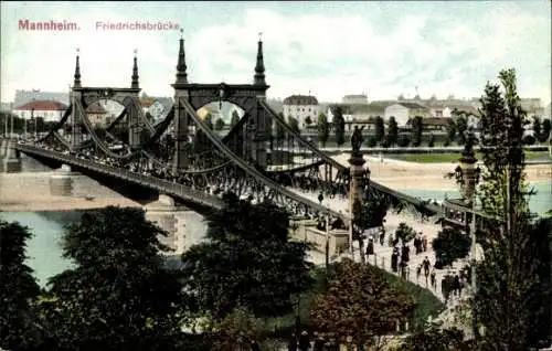 Ak Mannheim in Baden, Friedrichsbrücke