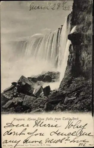 Ak Niagara Falls New York USA, Horse Shoe Falls from Table Rock