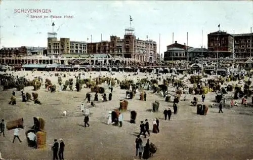 Ak Scheveningen Den Haag Südholland, Strand- und Palasthotel