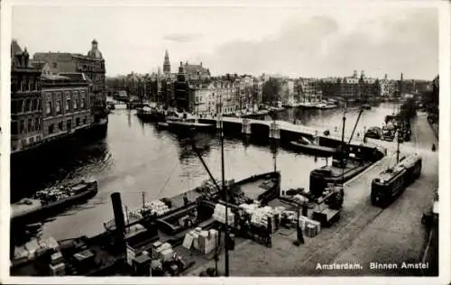 Ak Amsterdam Nordholland Niederlande, Binnen Amstel