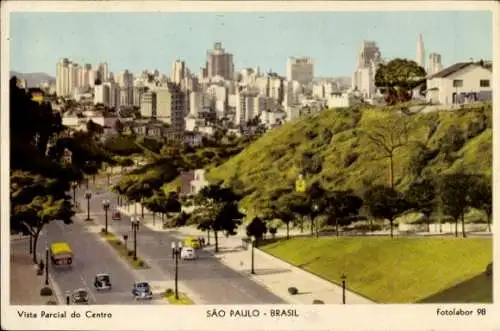 Ak São Paulo Brasilien, Teilansicht des Stadtzentrums