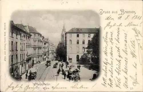 Ak Hansestadt Bremen, Obernstraße, Straßenbahn