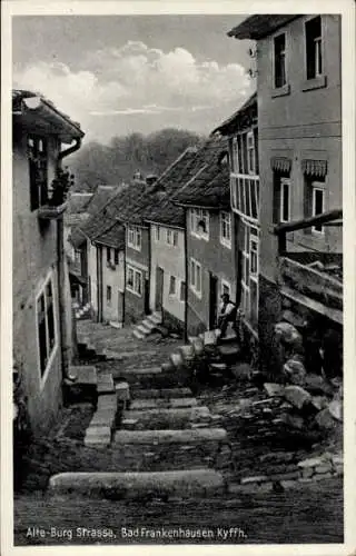 Ak Bad Frankenhausen am Kyffhäuser Thüringen, Alte Burgstraße