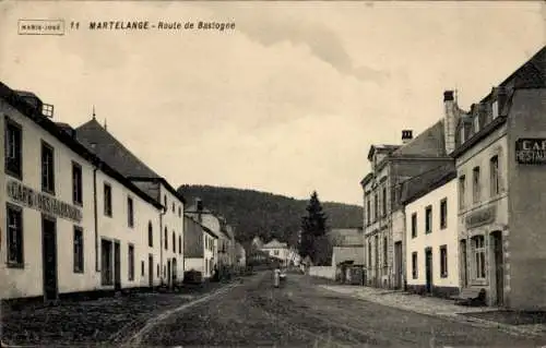 Ak Martelange Martelange Wallonien Luxemburg, Route de Bastogne