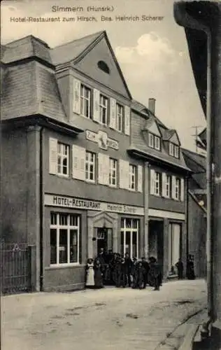 Ak Simmern im Hunsrück, Hotel Restaurant zum Hirsch