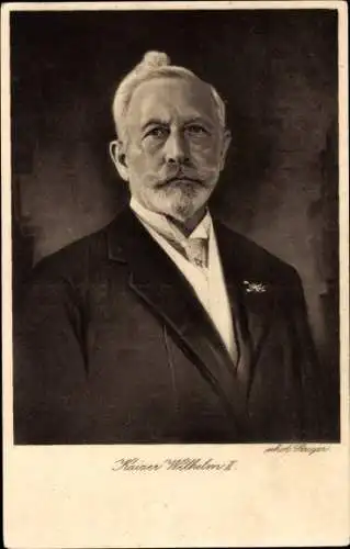 Ak Kaiser Wilhelm II. im Exil, Haus Doorn, Portrait 1929