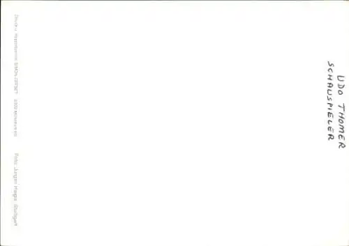 Ak Schauspieler Udo Thomer, Portrait, Autogramm