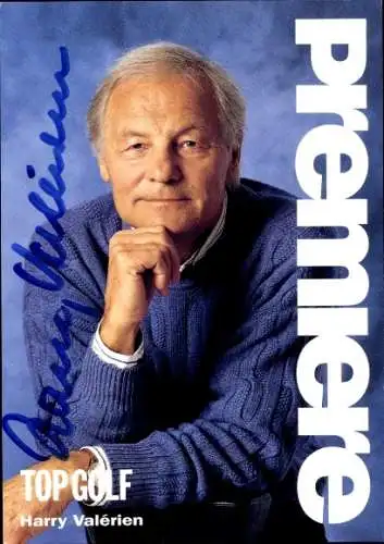 Ak Schauspieler Harry Valerien, Portrait, Top Golf, Autogramm