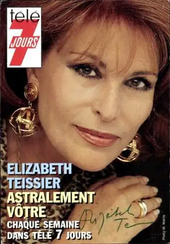 Ak Schauspielerin Elizabeth Teissier, Portrait, Autogramm