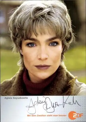 Ak Schauspielerin Aglala Szyszkowitz, Portrait, Autogramm