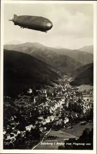 Ak Sulzburg im Markgräflerland Baden Schwarzwald, Fliegeraufnahme, Zeppelin