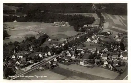 Ak Ochenbruck Schwarzenbruck in Mittelfranken, Fliegeraufnahme