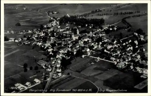 Ak Obergünzburg im Allgäu, Fliegeraufnahme