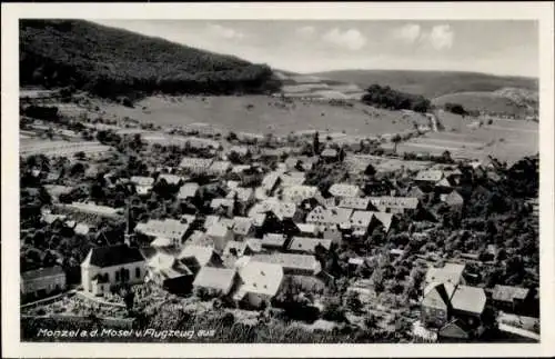 Ak Monzel an der Mosel, Fliegeraufnahme