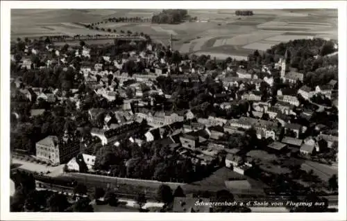 Ak Schwarzenbach an der Saale Oberfranken, Fliegeraufnahme