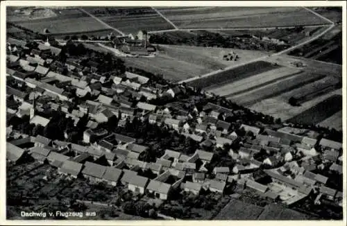 Ak Dachwig in Thüringen, Fliegeraufnahme