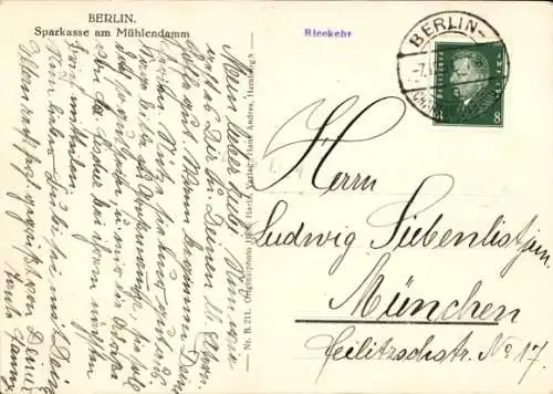 Ak Berlin Mitte, Sparkasse am Mühlendamm