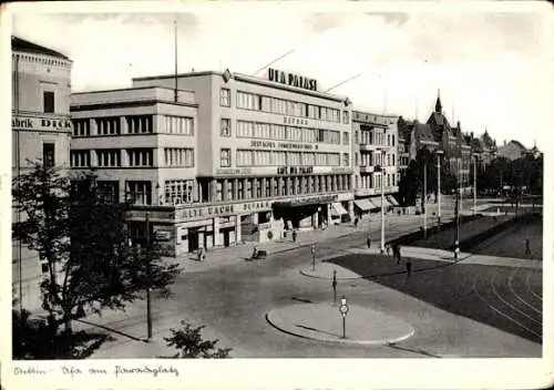 Ak Szczecin Stettin Pommern, Ufa am Paradeplatz, Ufa-Palast, Café, Alte Wache