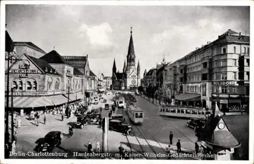 Ak Berlin Charlottenburg, Hardenbergstraße, Kaiser Wilhelm Gedächtniskirche, Wilhelmshallen