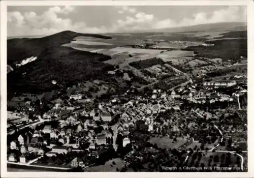 Ak Tiengen am Oberrhein, Fliegeraufnahme