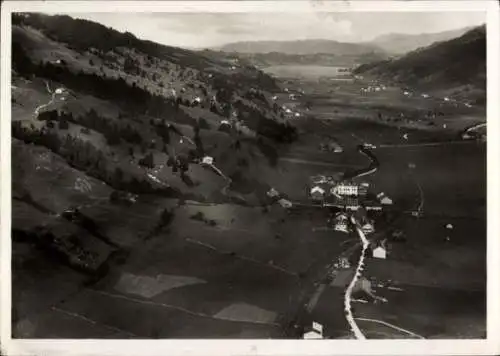 Ak Thalkirchdorf Oberstaufen im Allgäu, Fliegeraufnahme, Molkerei Kast