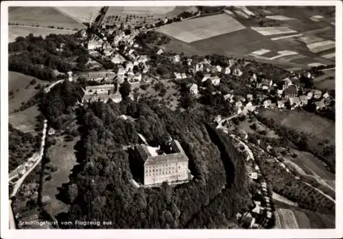 Ak Schillingsfürst in Mittelfranken, Fliegeraufnahme