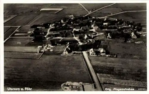 Ak Utersum Insel Föhr Nordfriesland, Fliegeraufnahme