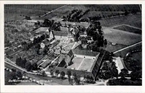 Ak Benediktbeuren Benediktbeuern in Oberbayern, Fliegeraufnahme