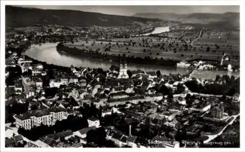 Ak Bad Säckingen am Hochrhein, Fliegeraufnahme