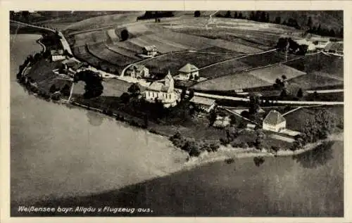 Ak Weißensee Füssen im Ostallgäu, Fliegeraufnahme