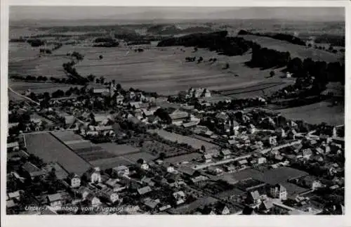 Ak Peißenberg in Oberbayern, Fliegeraufnahme, Unter-Peißenberg