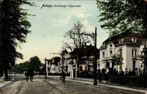 Ak Hamburg Altona, Flottbecker Chaussée, Straßenansicht