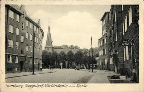 Ak Hamburg Bergedorf, Vierländerstraße, Kirche