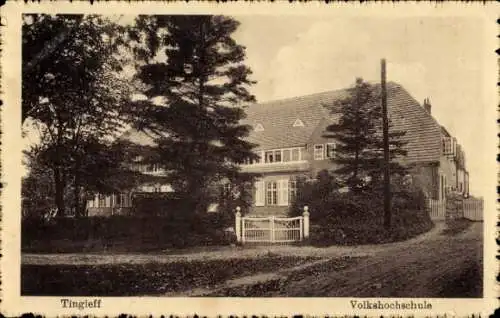 Ak Tinglev Tingleff Dänemark, Volkshochschule