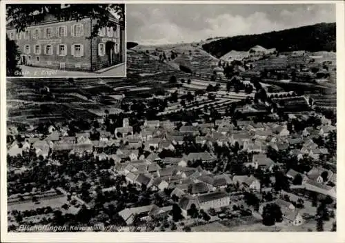 Ak Bischoffingen Vogtsburg im Kaiserstuhl, Fliegeraufnahme, Gasth. zum Engel